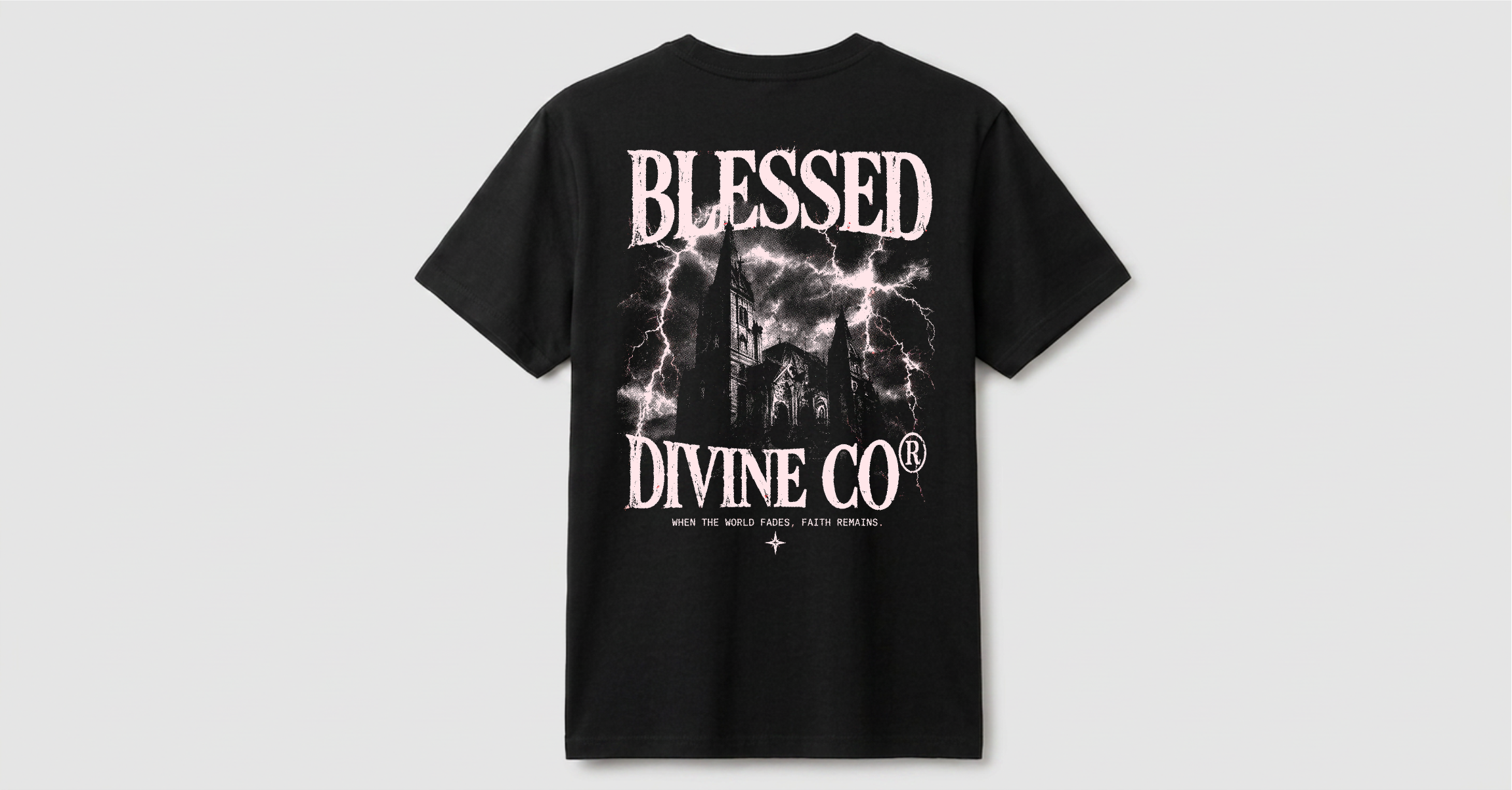 Camiseta Blessed Divine® | Faith Remains Black