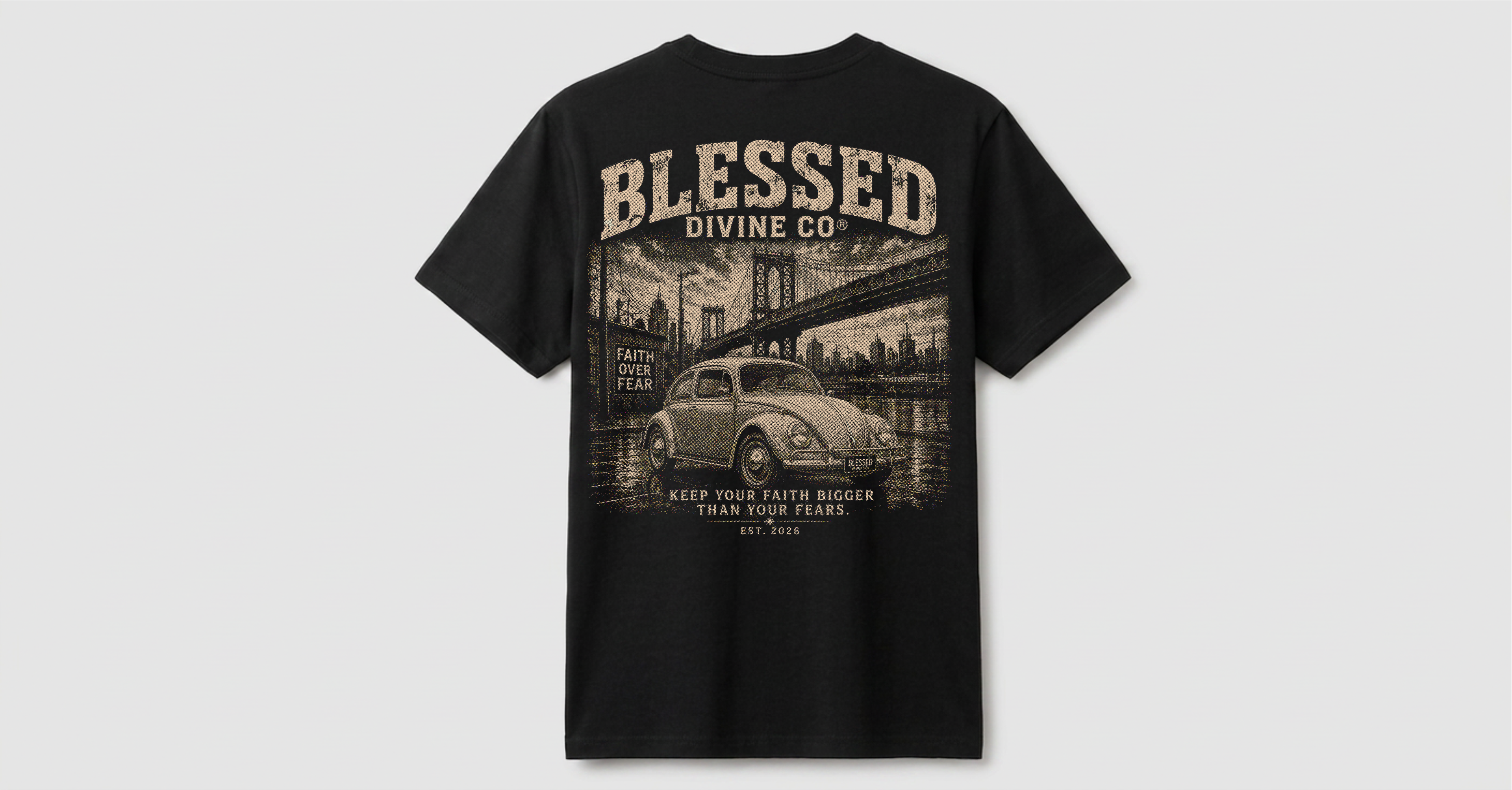 Camiseta Blessed Divine® | Faith Drive Black