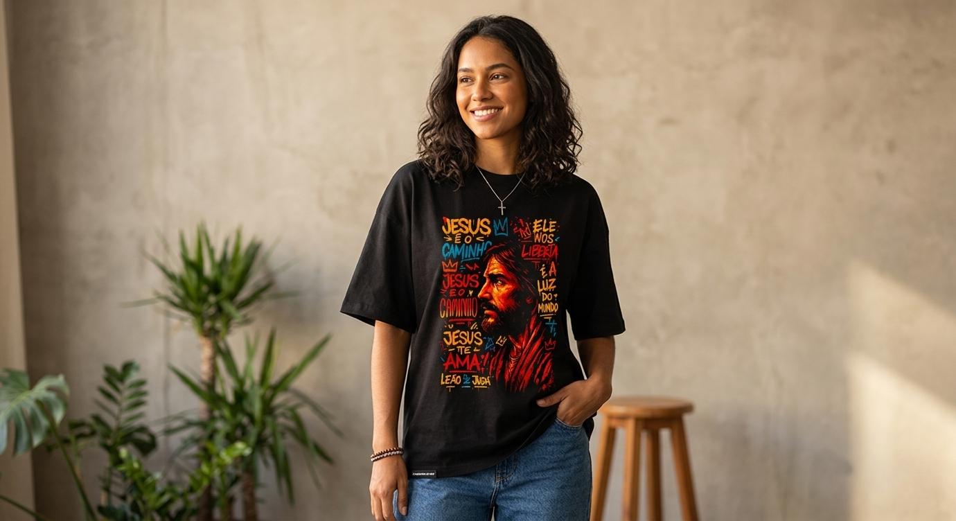 Camiseta Blessed Divine Co. Leão de Juda