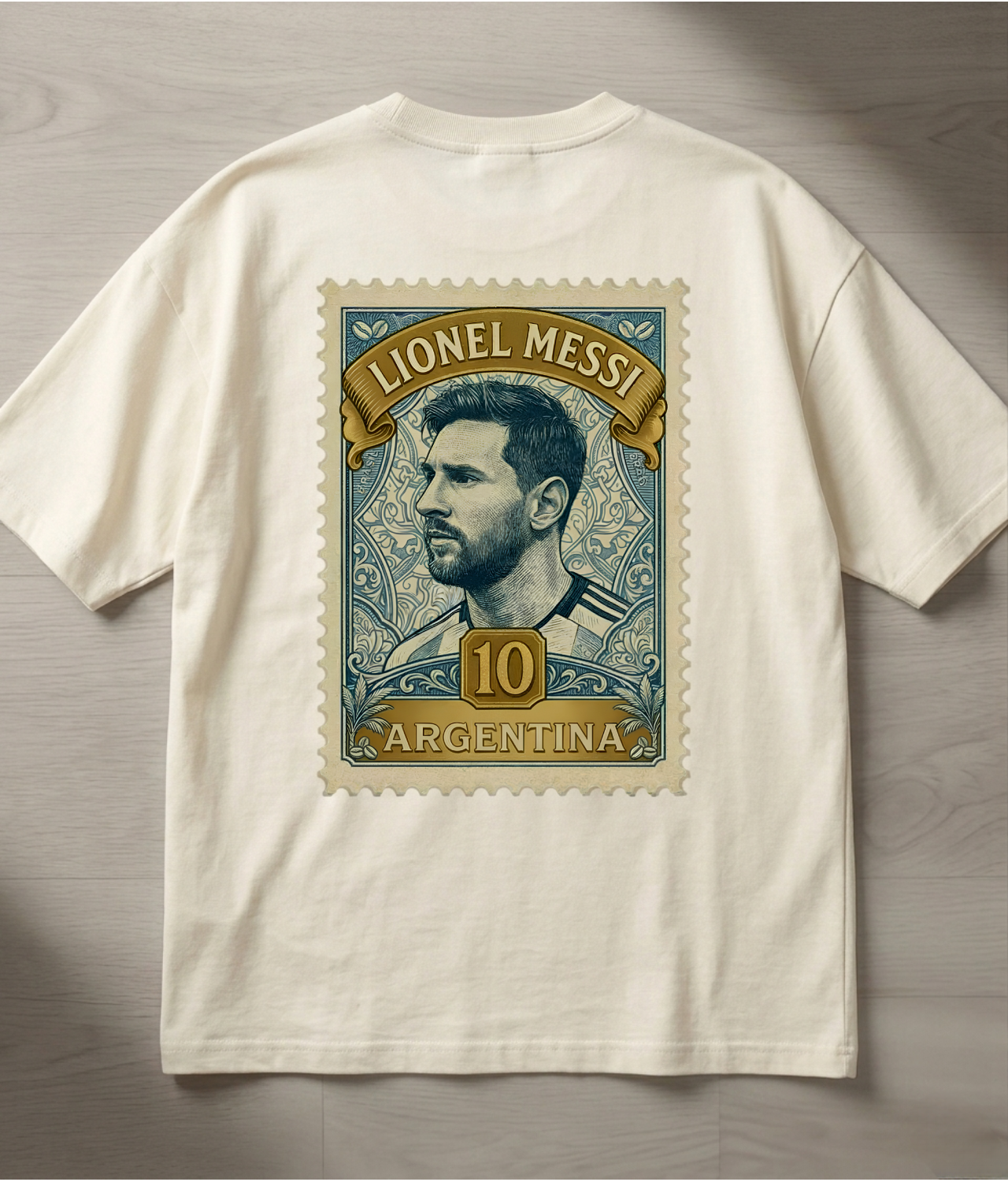 Camiseta Estampa Ouro Relíquias - Messi