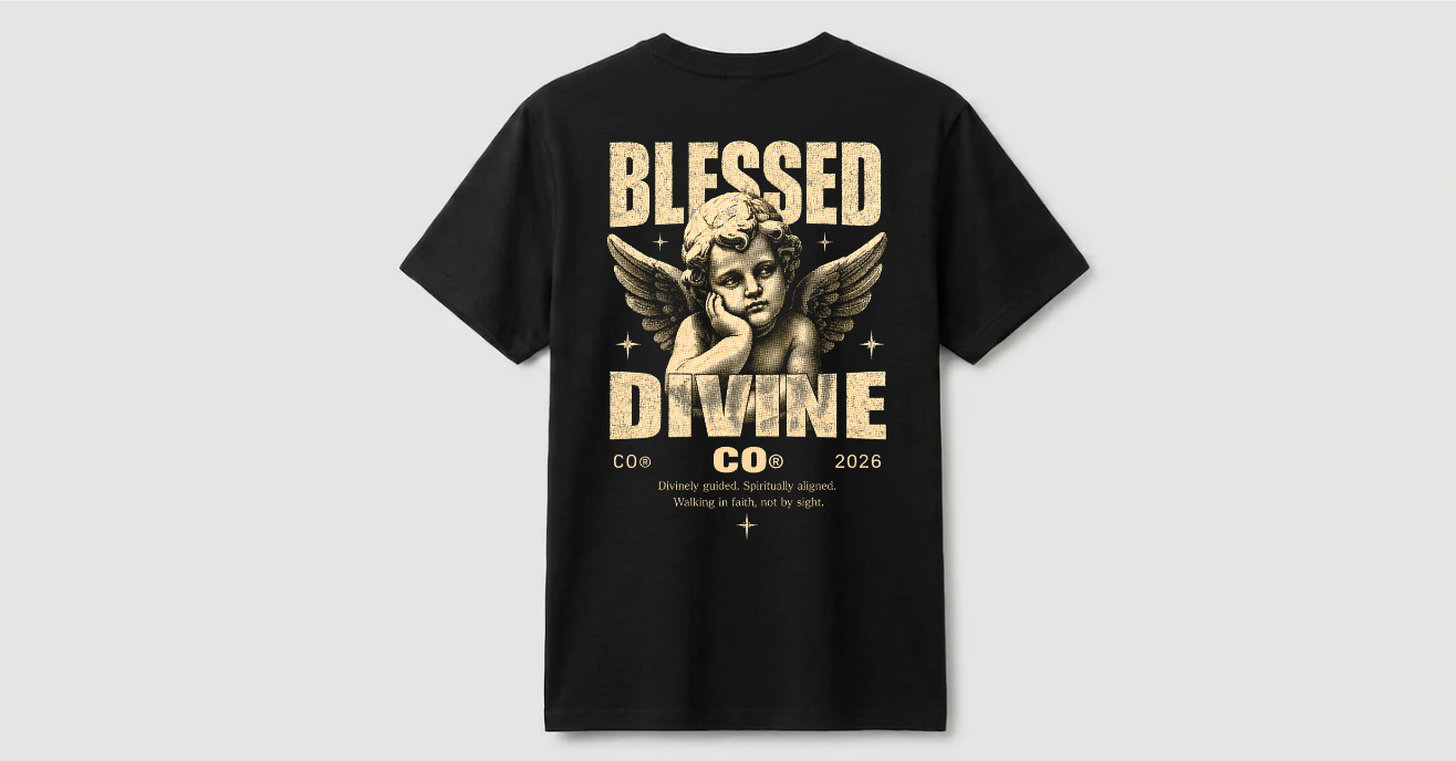 Camiseta Blessed Divine® | Cherub Legacy Black
