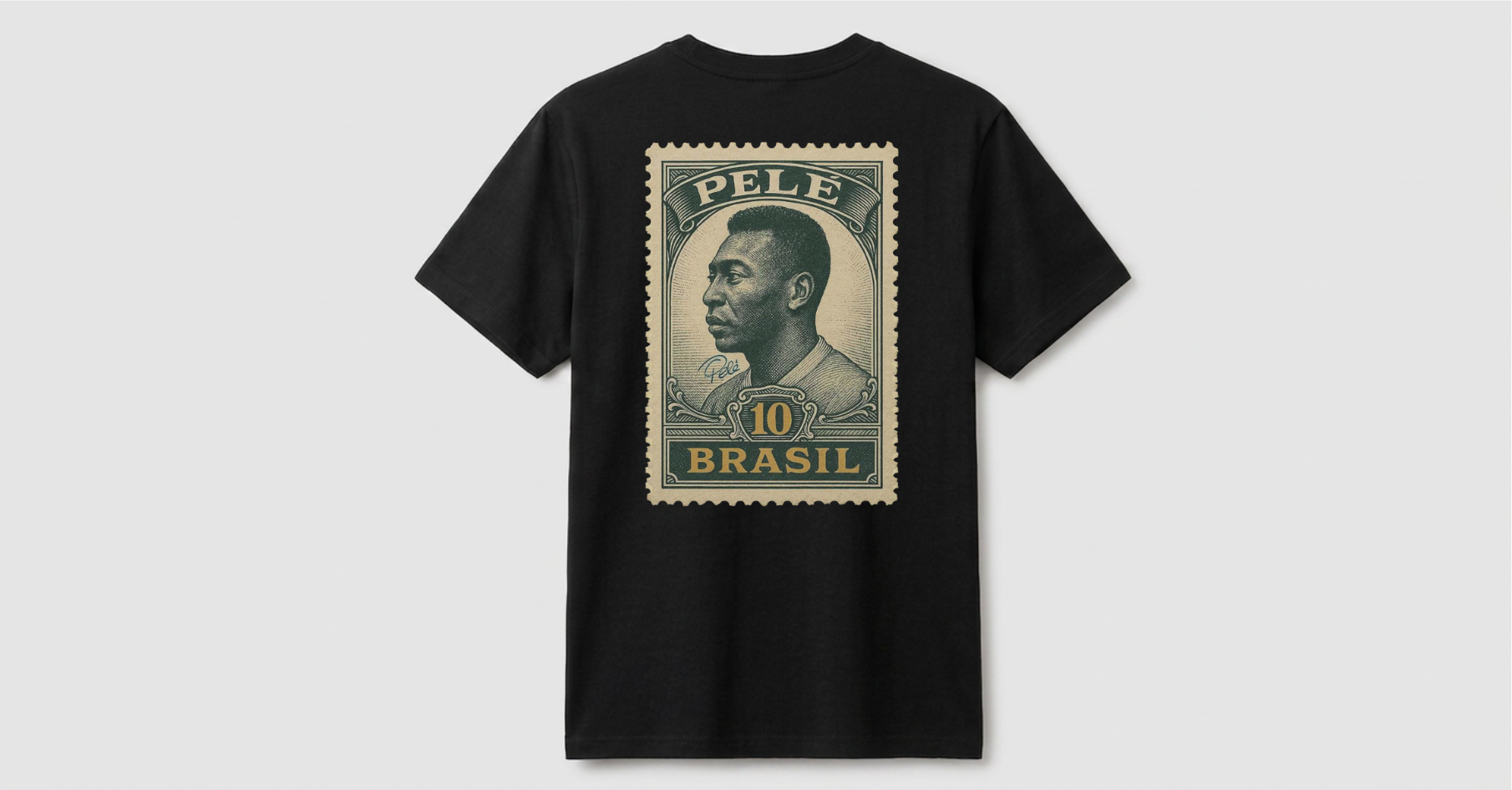 Camiseta Estampa Ouro Brasil - Pelé