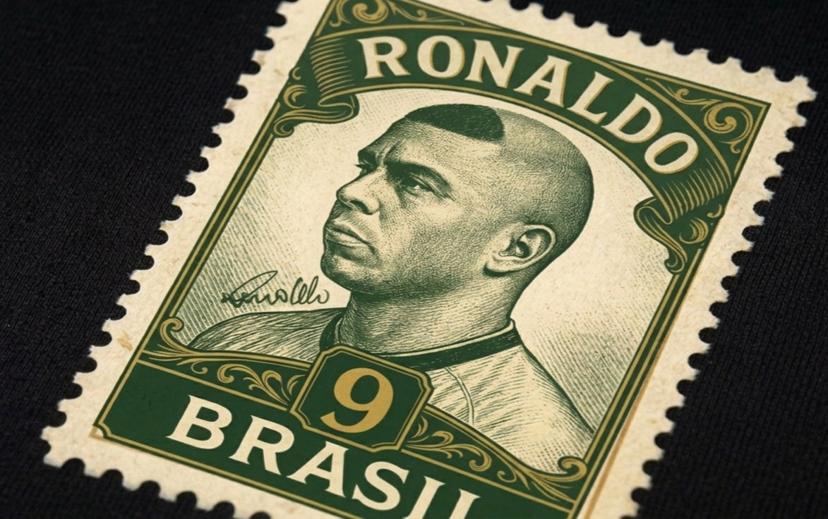 Camiseta Estampa Ouro Relíquias - Ronaldo Fenômeno