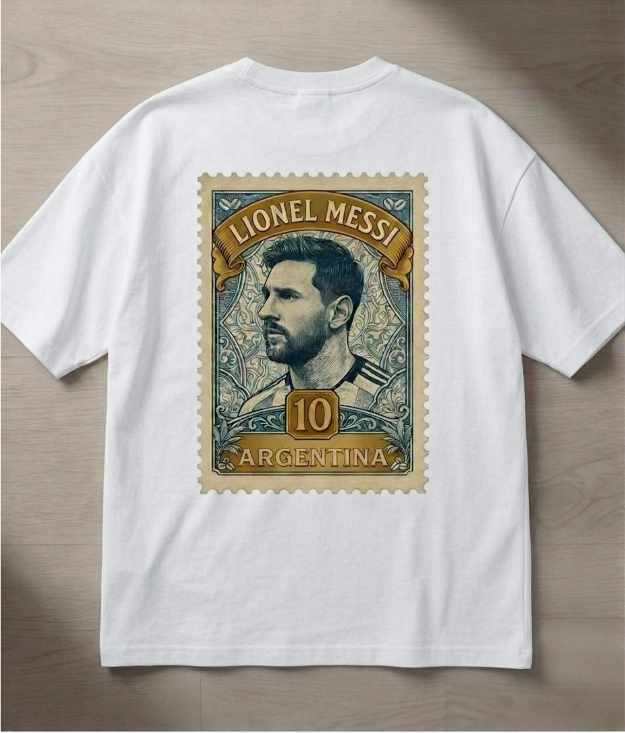 Camiseta Estampa Ouro Relíquias - Messi