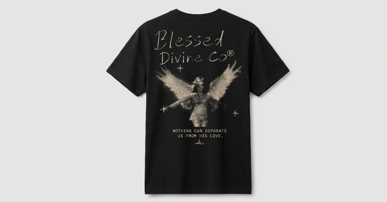 Camiseta Blessed Divine® | Nothing Can Separate Black